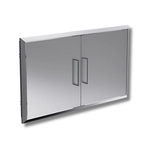 304 Stainless Steel, 34" Double Door, Double Walled, Soft Close