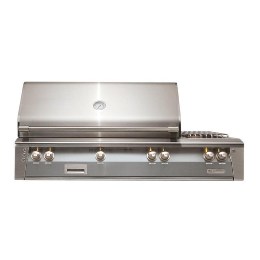 Alfresco ALXE 56-Inch Built-In Propane Deluxe Grill With Sear Zone, Rotisserie, And Side Burner in Signal Gray - ALXE-56SZ-LP-S7004 - Image 1