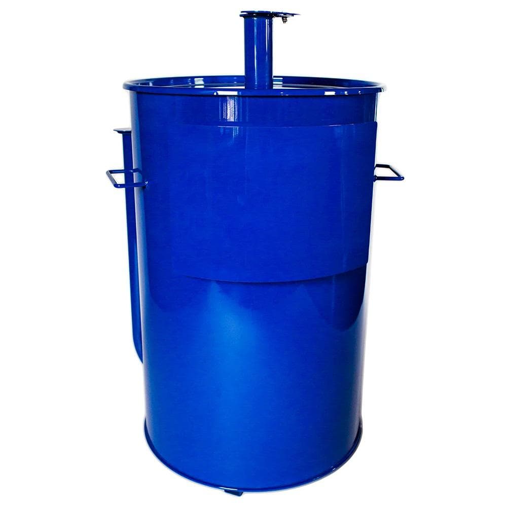Gateway Drum Smokers 55 Gallon Charcoal BBQ Smoker - Glossy Blue - 55144 - Image 2