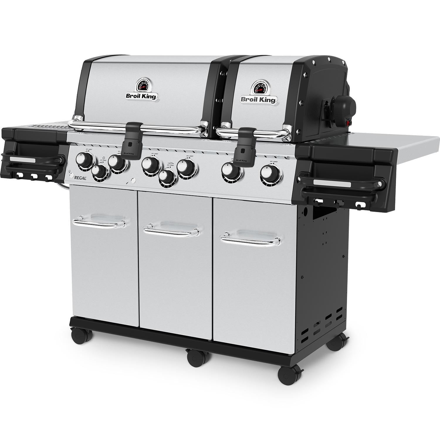 Broil King Regal S 690 PRO IR 6-Burner Natural Gas Grill With Rotisserie & Infrared Side Burner - Stainless Steel - 957947 - Image 4