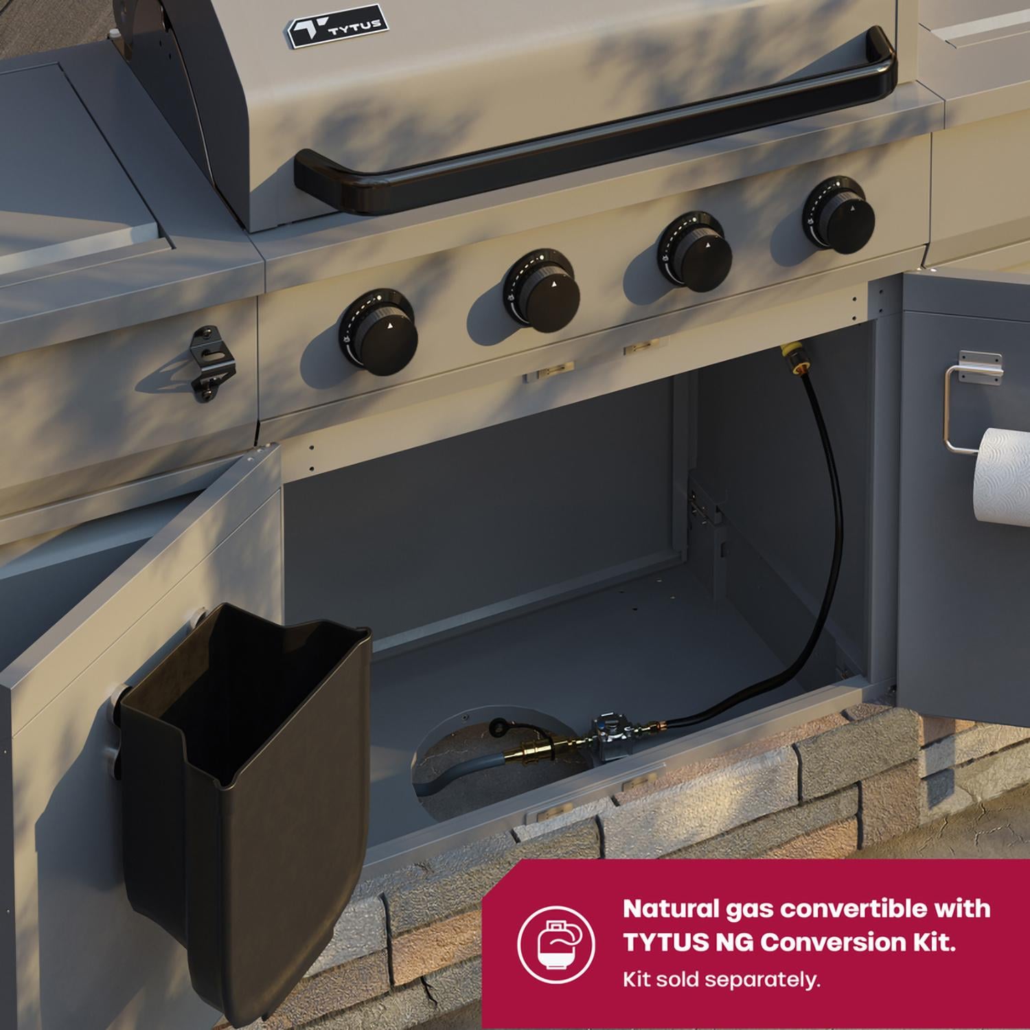 TYTUS Fresno Series 5-Burner Propane Island Grill in Gunmetal Gray  - TDT-021-0101 - Image 10