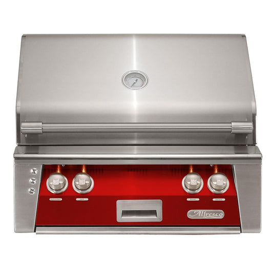 Alfresco ALXE 30-Inch Built-In Propane Grill With Rotisserie in Carmine Red - ALXE-30-LP-S3002 - Image 1