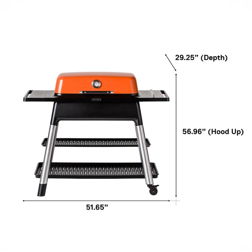 Everdure FURNACE Gen 2 3 Burner Propane Grill w/ Stand - Orange - E3G3O - Image 4