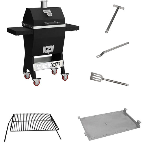 Rocket Outdoors Small Sonic Rocket Kamado Grill & Accessories Bundle - SMSONIC-BDL - Image 1