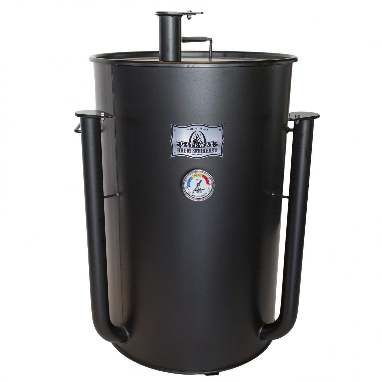 Gateway Drum Smokers 55 Gallon Charcoal BBQ Smoker - Matte Black - 559FB - Image 1