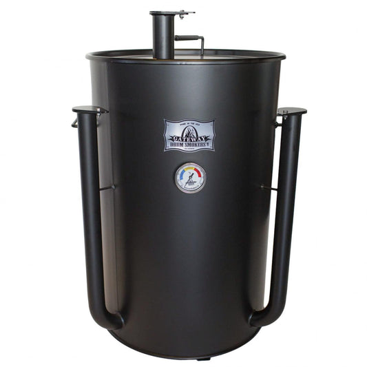 Gateway Drum Smokers 55 Gallon Charcoal BBQ Smoker - Matte Black - 559FB - Image 1