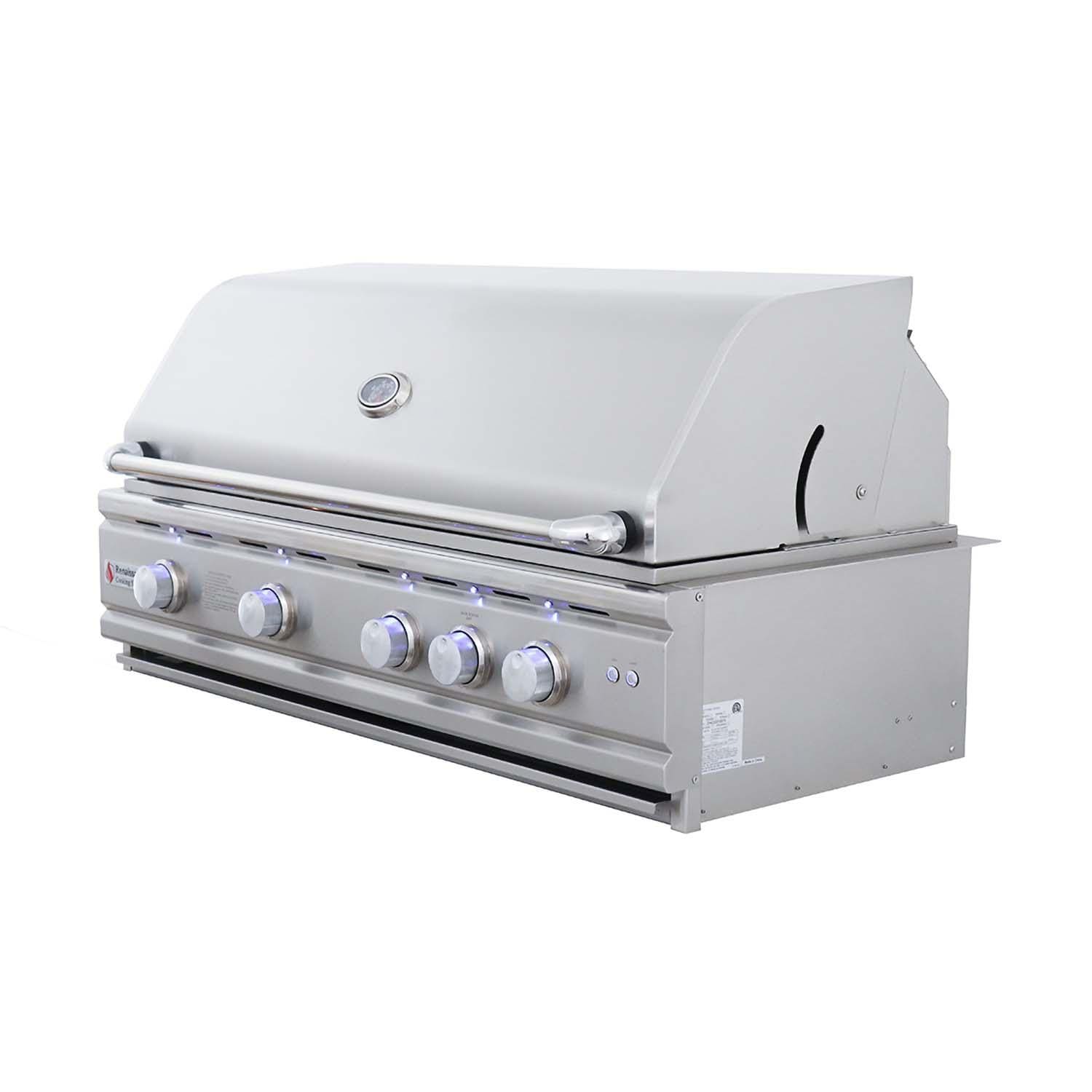 RCS Cutlass Pro 42 Inch Built-In Natural Gas Grill w/ Ceramic Briquette Tray Flame Tamers - RON42B - Image 9