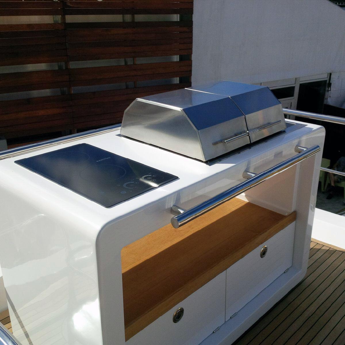 Kenyon Texan Two Zone Split Lid Built-In 240V Electric Grill W/ Lite Touch Control & No Mounting Holes - B70405WH - Image 7
