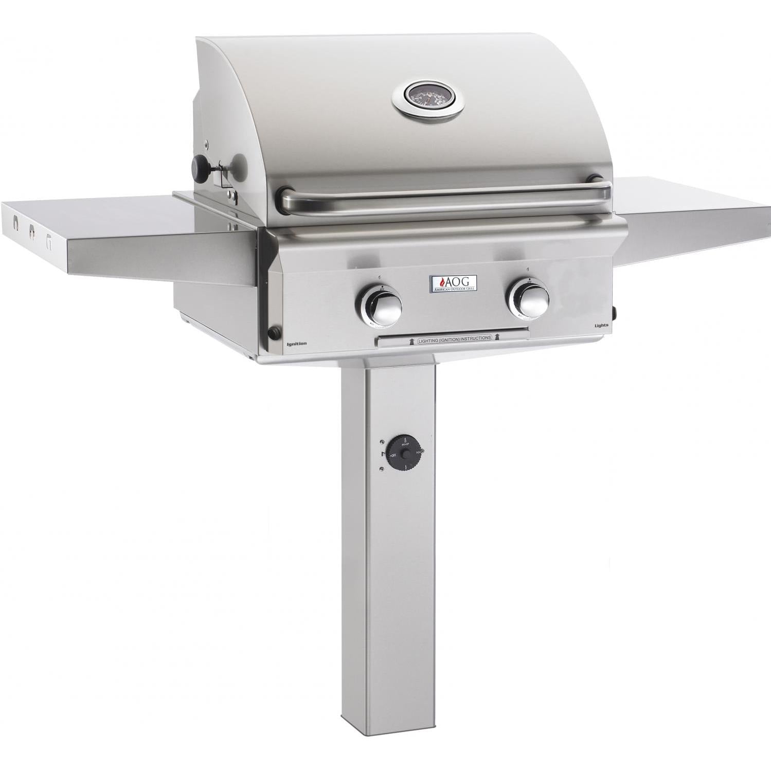American Outdoor Grill L-Series 24-Inch 2-Burner Natural Gas Grill On In-Ground Post - 24NGL-00SP - Image 1