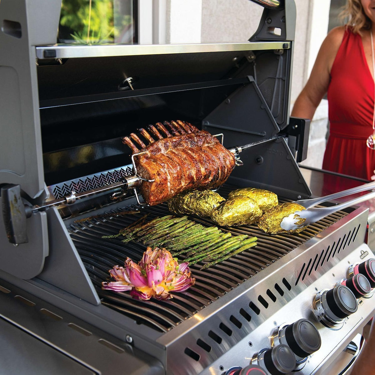 Napoleon Legacy Prestige 500 4-Burner Propane Grill w/ Cover & Accessories - Image 23