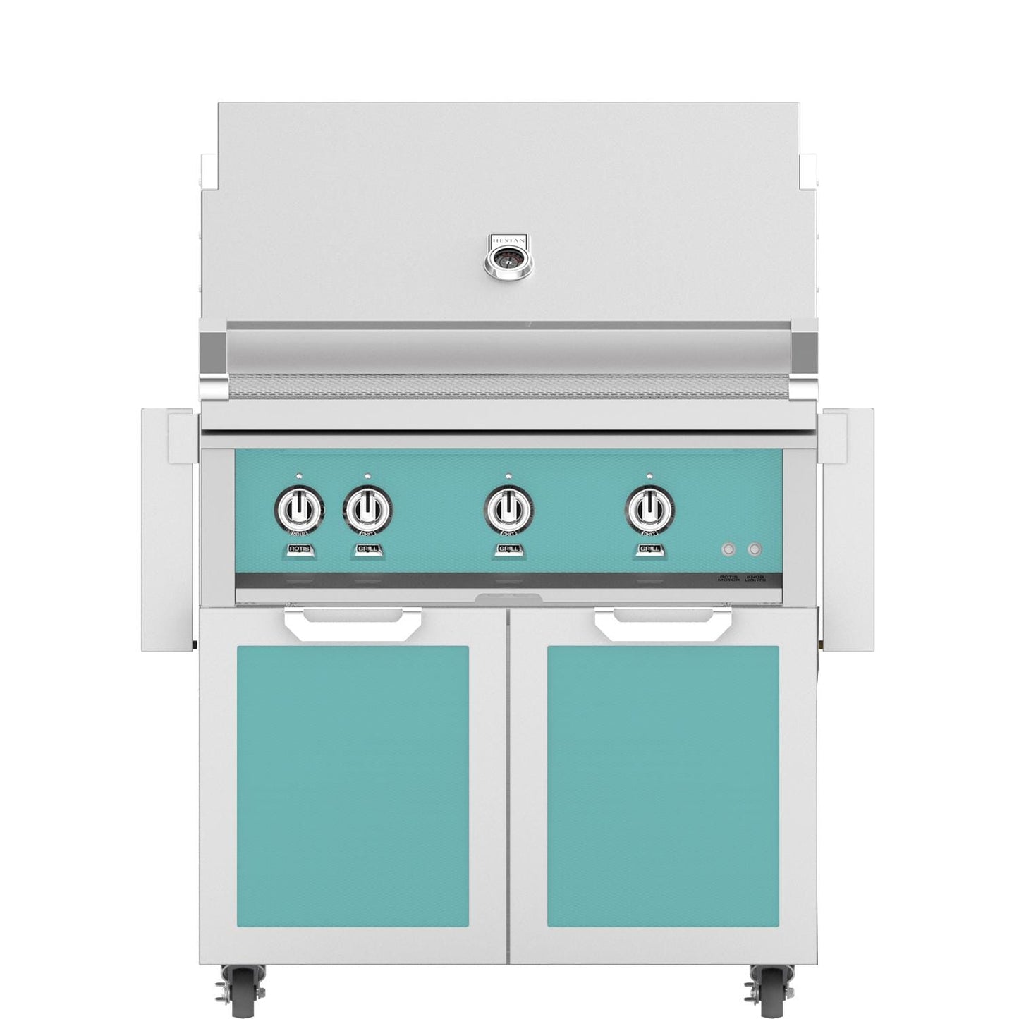 Hestan 36-Inch Propane Gas Grill W/ Sear Burner & Rotisserie On Double Door Tower Cart - Bora Bora - GMBR36-LP-TQ - Image 1