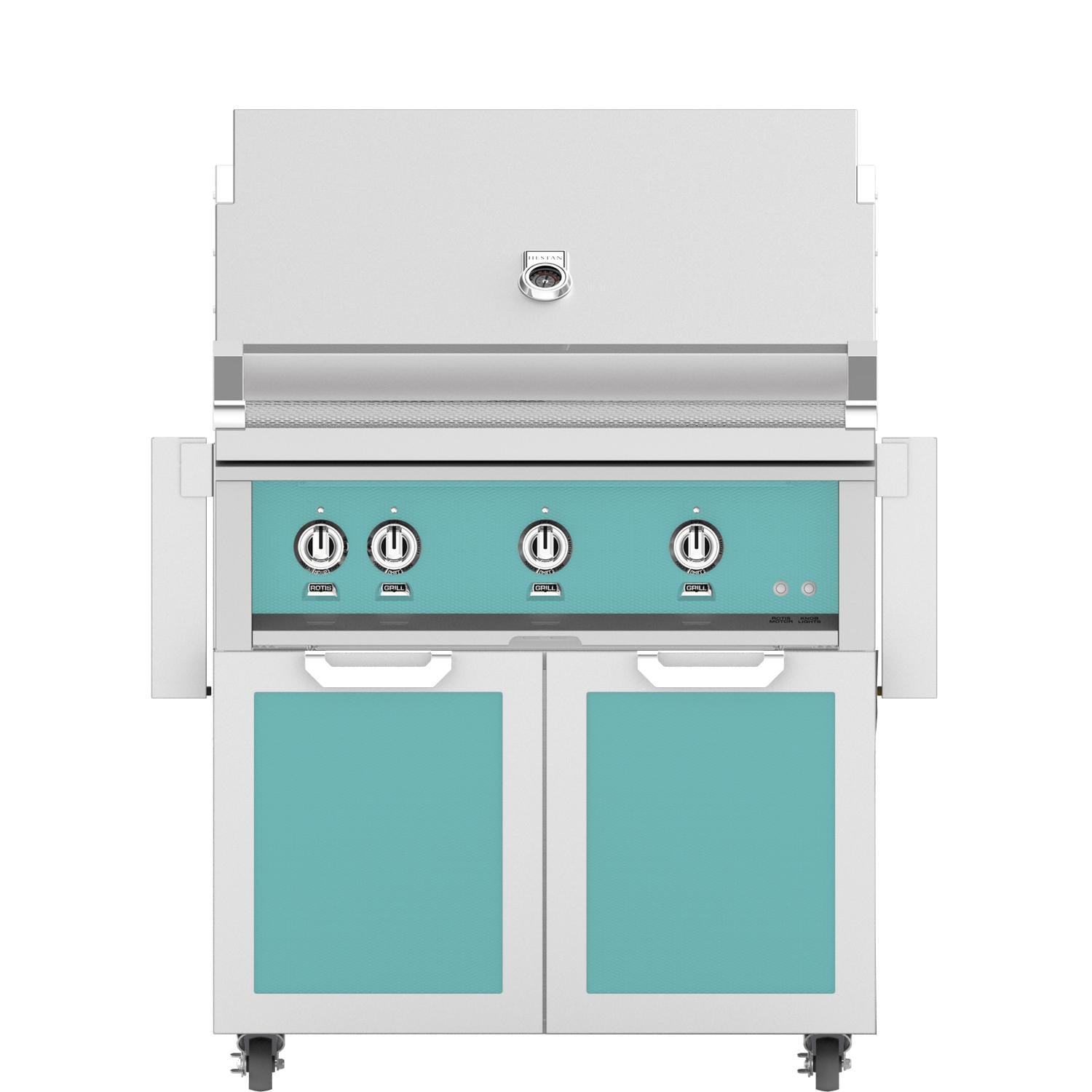 Hestan 36-Inch Propane Gas Grill W/ Sear Burner & Rotisserie On Double Door Tower Cart - Bora Bora - GMBR36-LP-TQ - Image 1