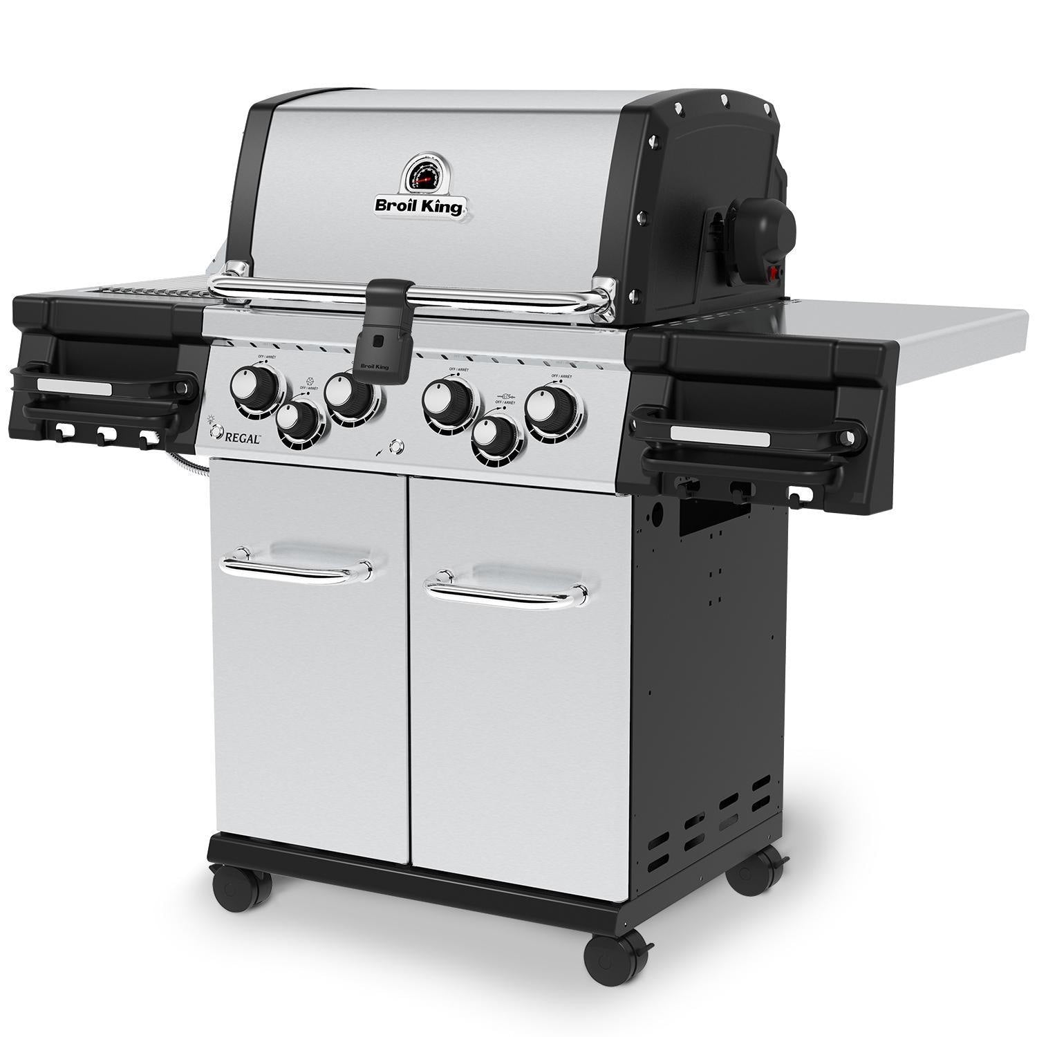 Broil King Regal S 490 PRO IR 4-Burner Natural Gas Grill With Rotisserie & Infrared Side Burner - Stainless Steel - 956947 - Image 4