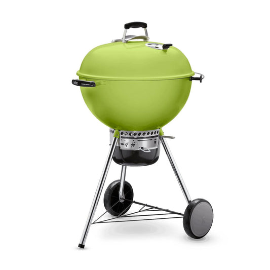 Weber Master Touch 22-Inch Charcoal Grill w/ Gourmet BBQ System Cooking Grate - Spring Green - 14511601 - Image 1