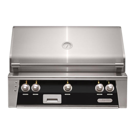 Alfresco ALXE 36-Inch Built-In Natural Gas Grill With Rotisserie in Jet Black Gloss - ALXE-36-NG-S9005 - Image 1