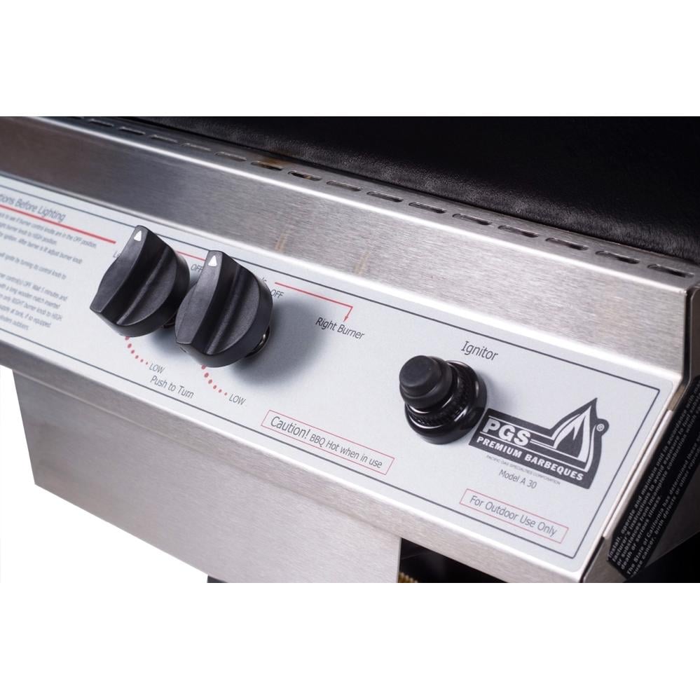 PGS A30 Cast Aluminum Natural Gas Grill On Black Portable Pedestal Base - Image 7