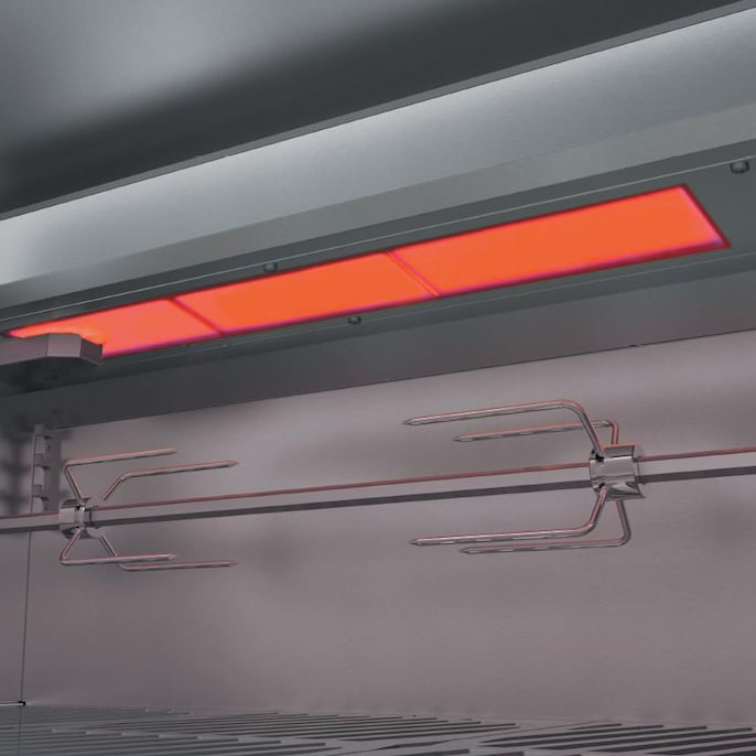 Hestan 36-in Natural Gas Grill w/ Sear Burner & Rotisserie On Double Door Tower Cart - Stealth - Image 7