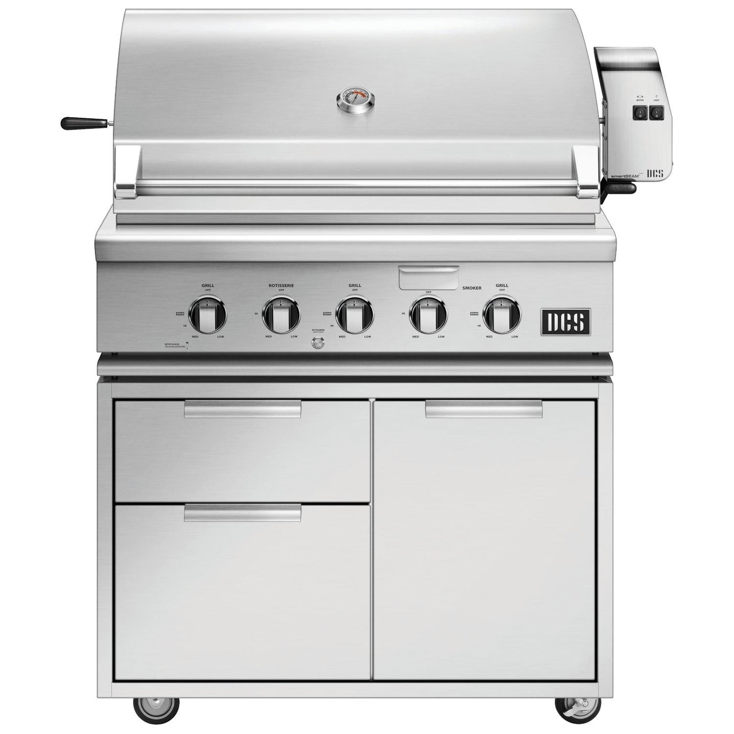 DCS Series 7 36-Inch Natural Gas Grill With Rotisserie On DCS CAD Cart - BH1-36R-N - Image 1