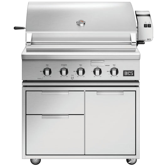 DCS Series 7 36-Inch Propane Gas Grill With Rotisserie On DCS CAD Cart - BH1-36R-L - Image 1