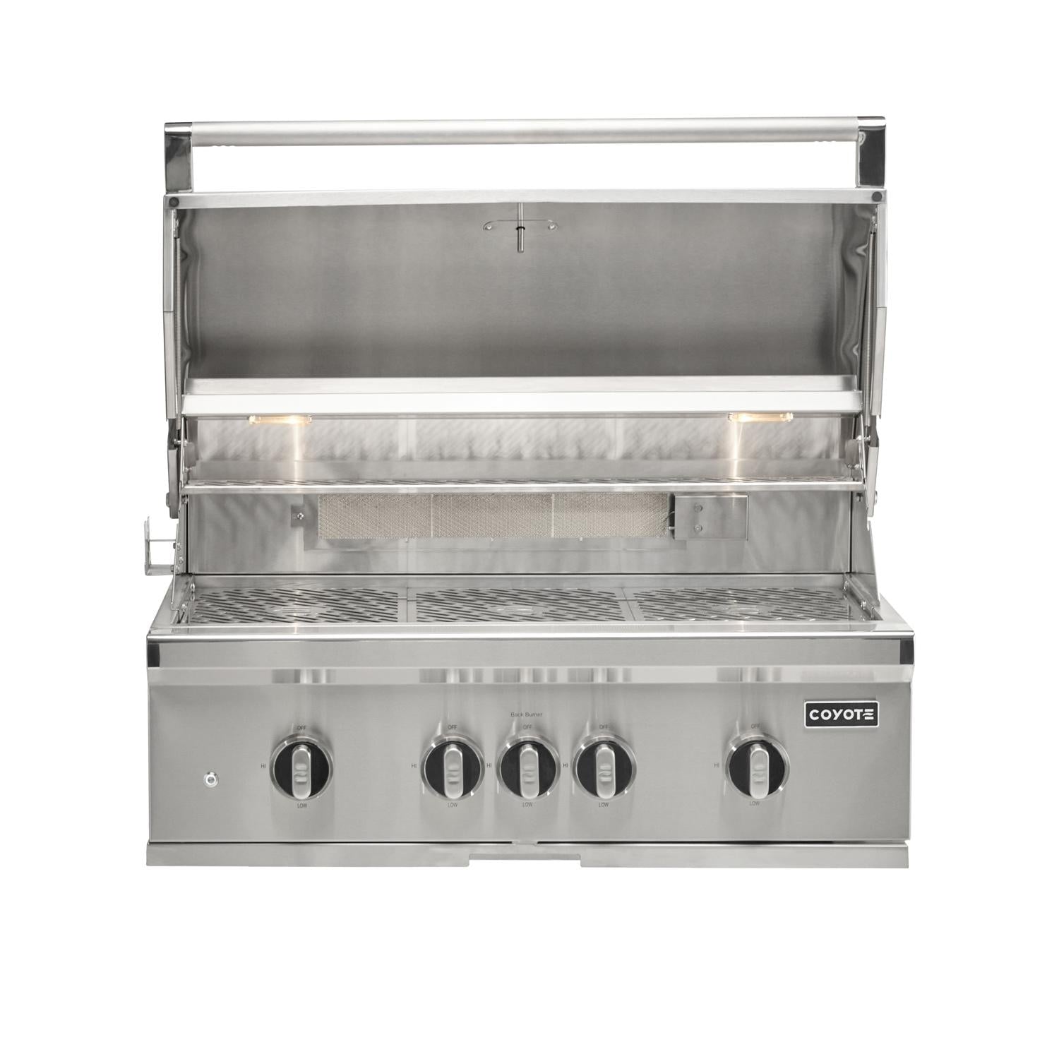 Coyote SL-Series 36-in 4-Burner  Built-In Propane Grill w/ Sear Burner, Rotisserie, & Safety Valve -  C3SL36LP - Image 5