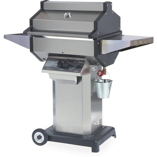 Phoenix SDSSOCP Stainless Steel Propane Gas Grill Head On Stainless Steel Pedestal Cart With Aluminum Base - Image 1