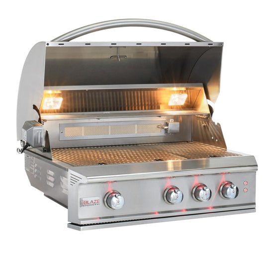 Blaze Professional LUX 34-Inch 3-Burner Built-In Natural Gas Grill w/ Rear Infrared Burner - BLZ-3PRO-NG - Image 1