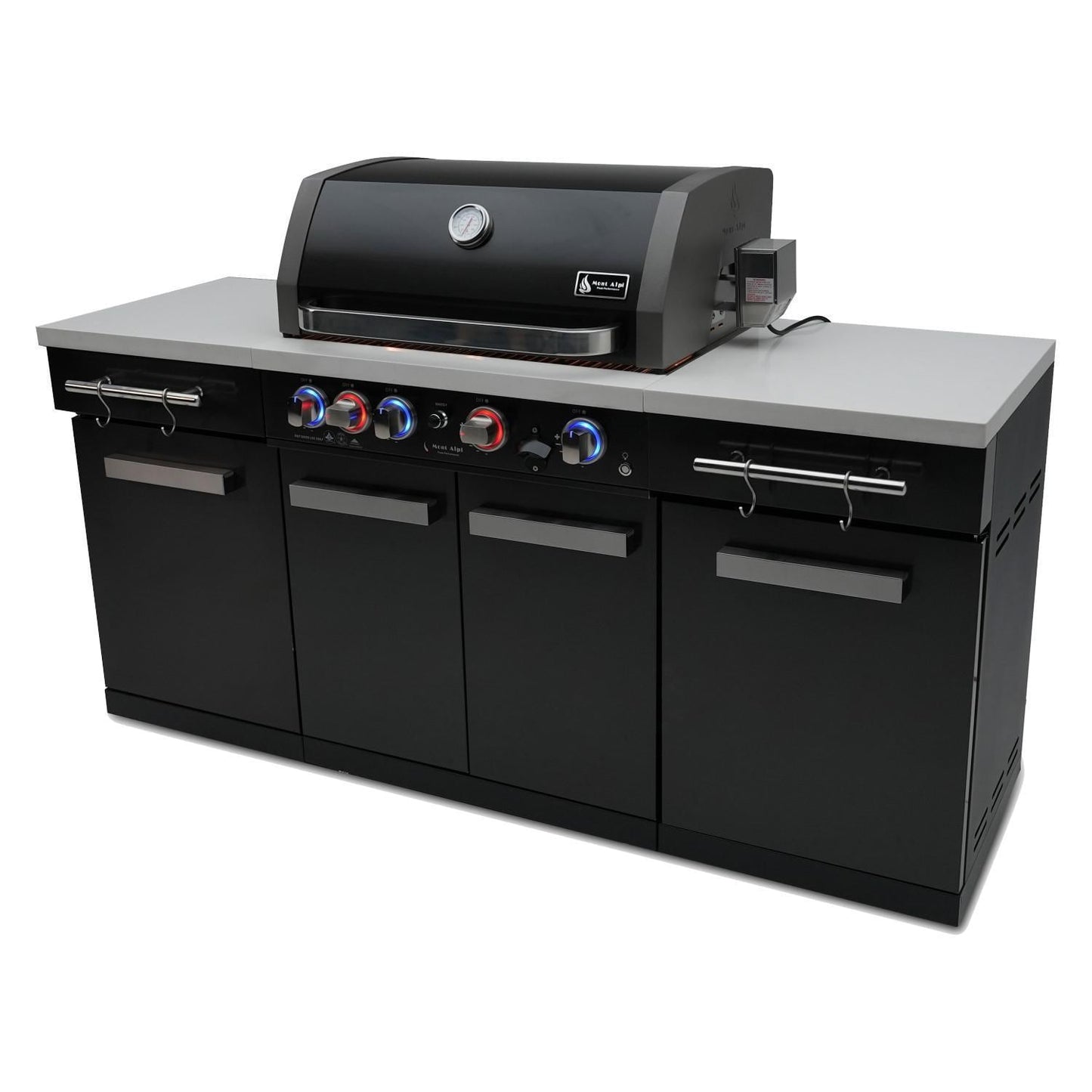 Mont Alpi Compact Series 6 Ft Propane Outdoor Kitchen Island in Black Stainless Steel - MA-957 - Image 4