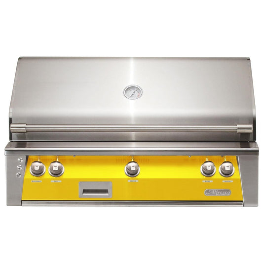 Alfresco ALXE 42-Inch Built-In Natural Gas Grill With Sear Zone And Rotisserie in Traffic Yellow - ALXE-42SZ-NG-S1023 - Image 1