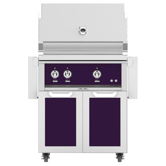 Hestan 30-in Propane Grill w/ Sear Burner & Rotisserie On Double Door Tower Cart - Lush - Image 1