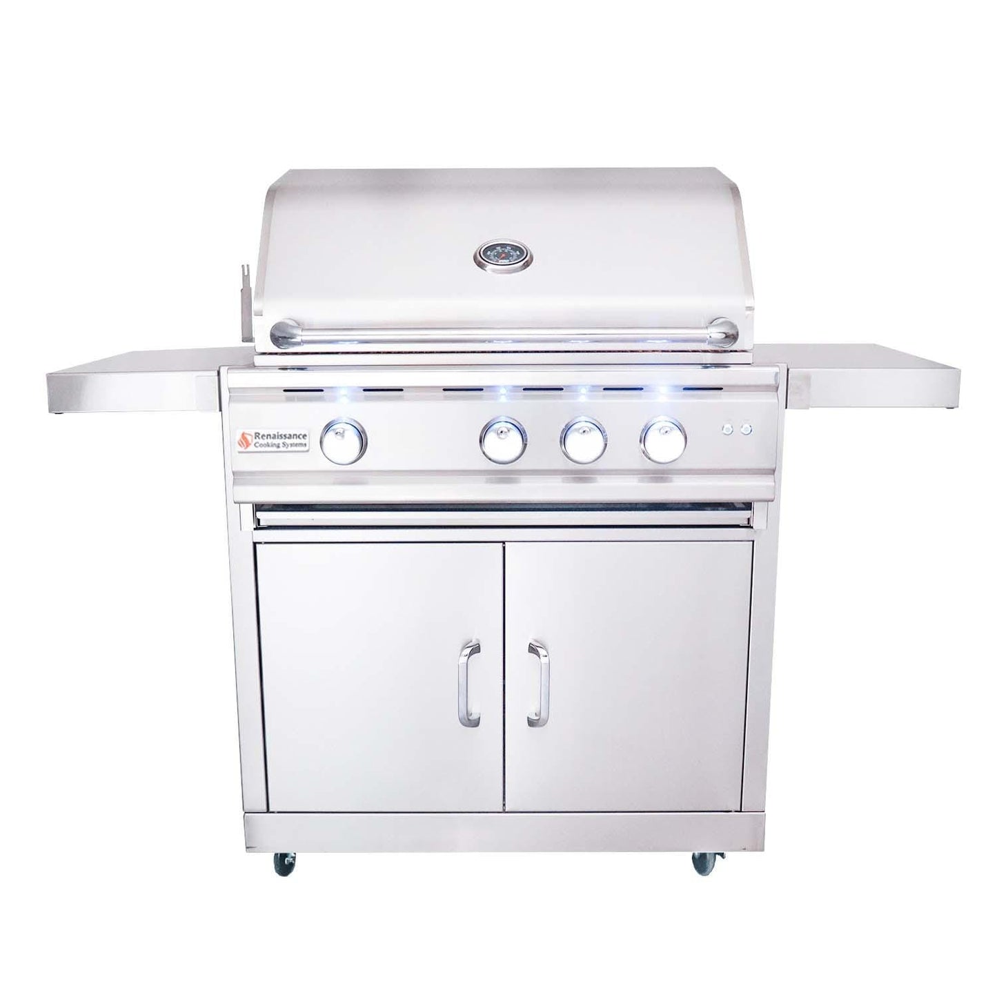 RCS Cutlass Pro 30 Inch Propane Grill w/ Ceramic Briquette Tray Flame Tamers - RON30BLPCK - Image 1