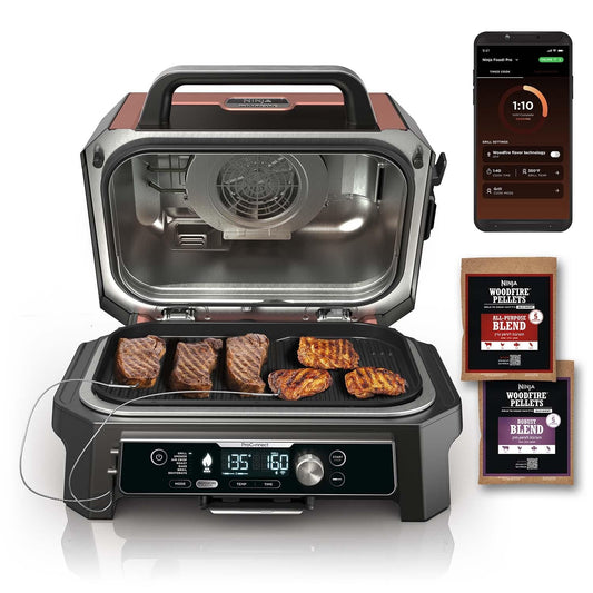 Ninja Woodfire Pro Connect XL Electric Grill & Smoker - OG952 - Image 1