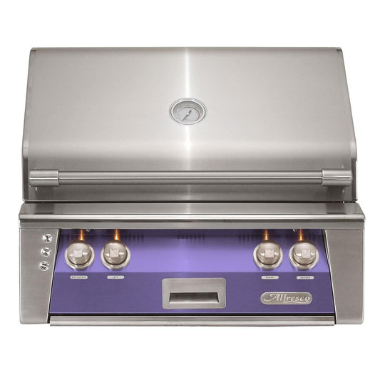 Alfresco ALXE 30-Inch Built-In Natural Gas Grill With Sear Zone And Rotisserie in Blue Lilac - ALXE-30SZ-NG-S4005 - Image 1