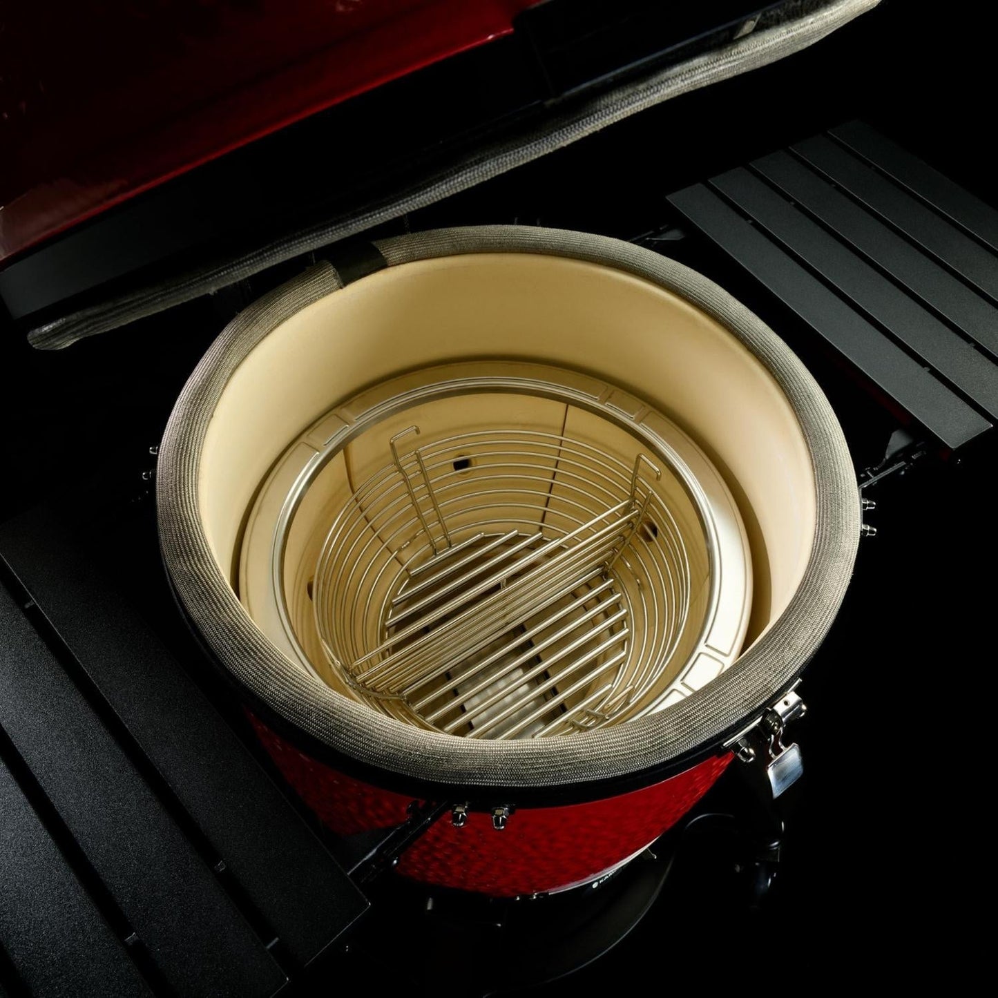 Kamado Joe Classic Joe III Standalone 18-inch Charcoal Grill in Red, Grill Gripper, and Ash Tool - KJ15040721 - Image 5
