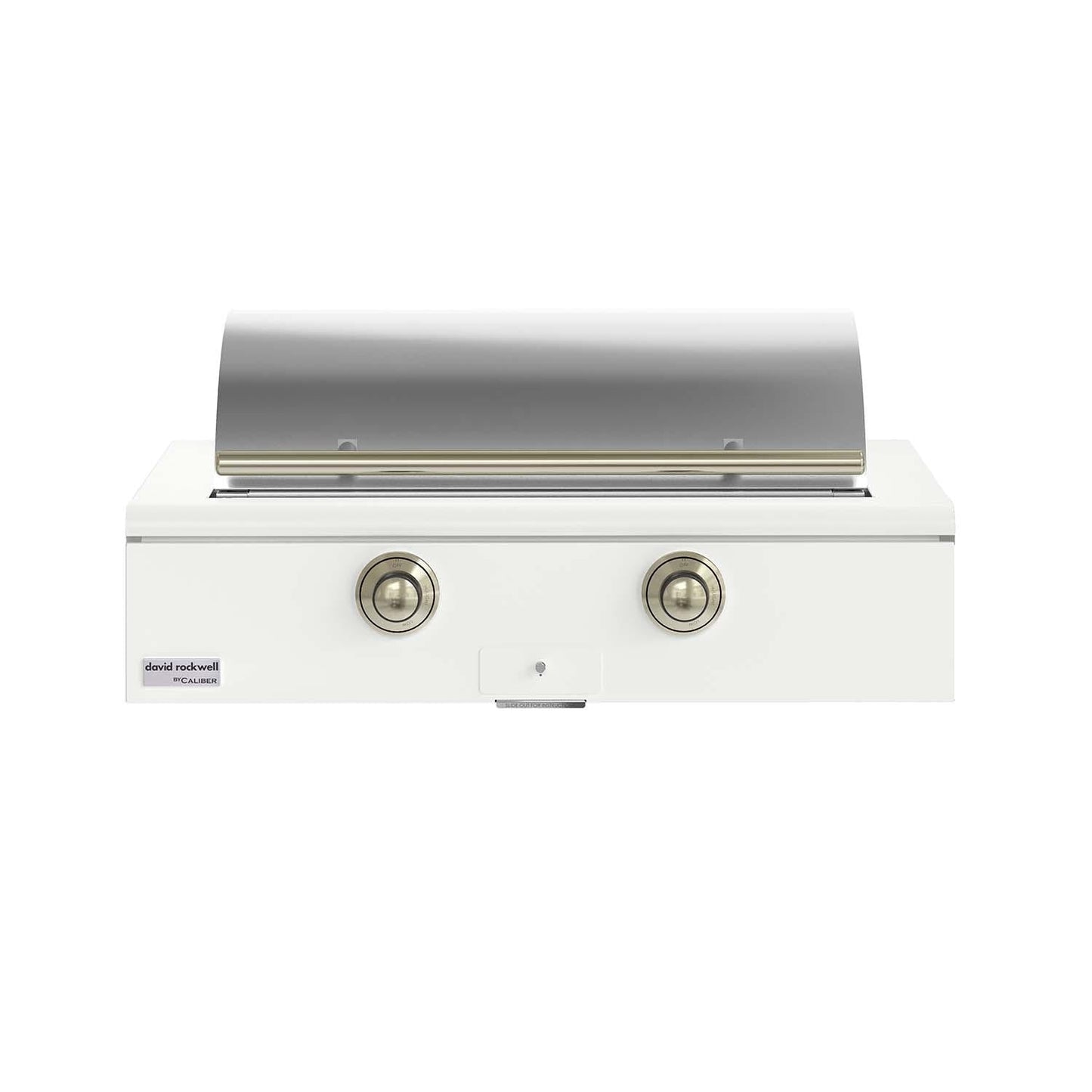 Caliber 42-in Natural Gas Built-In Rockwell Grill - Matte White w/ Brass Hardware - CRG-42BN00-A-030-H01 - Image 3