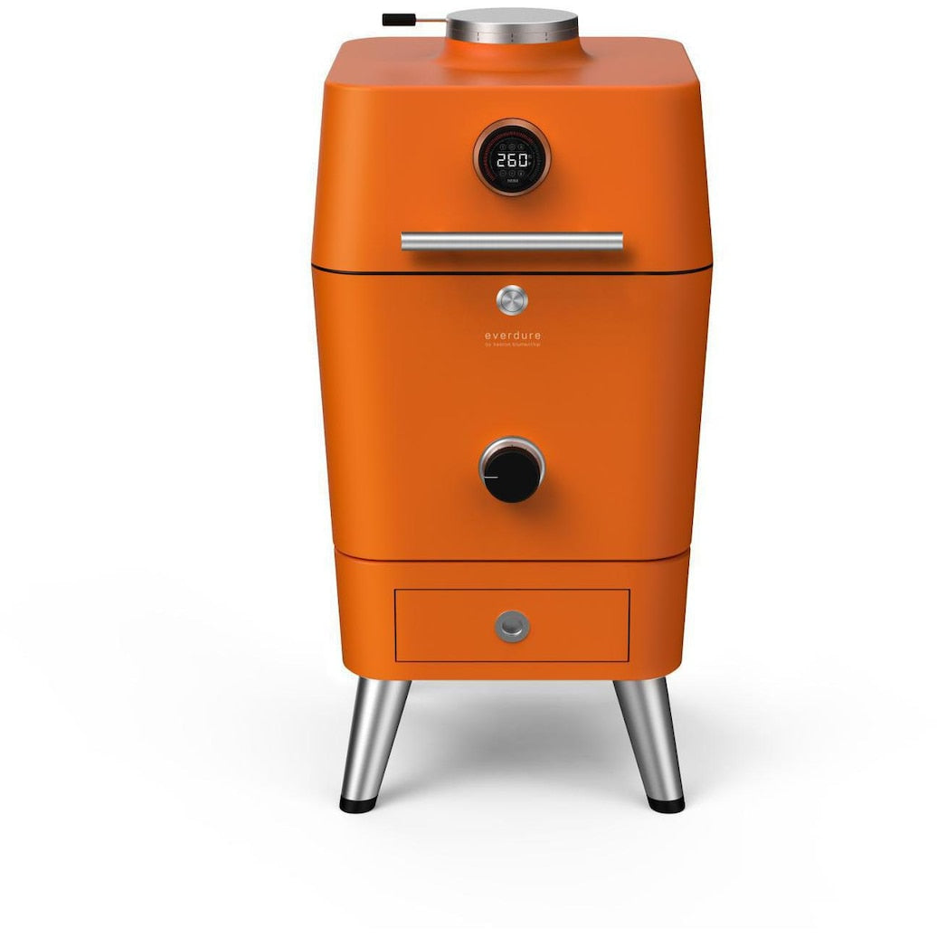 Everdure 4K 21-Inch Charcoal Grill & Smoker - Orange - HBCE4KOUS - Image 2