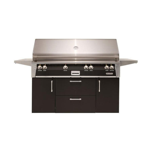 Alfresco ALXE 56-Inch Freestanding Propane All Grill With Sear Zone And Rotisserie in Jet Black Matte - ALXE-56BFGC-LP-SM9005 - Image 1