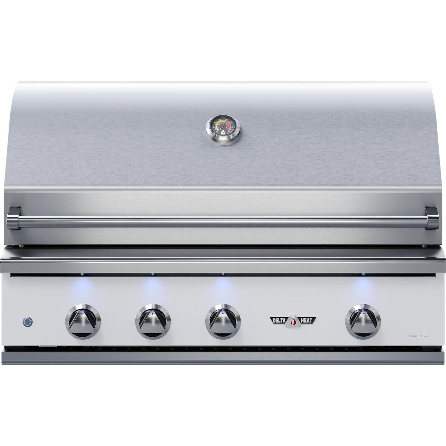 Delta Heat 38-Inch 3-Burner Built-In Propane Grill w/ Rotisserie - White Control Panel - DHBQ38R-WL - Image 1