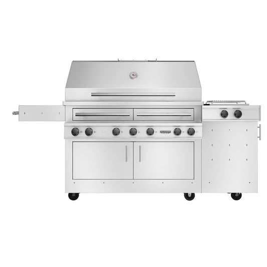 Kalamazoo K1000HS Freestanding Hybrid Fire Grill w/ Side Burner - Bulk Propane - K1000HS-2-2-NA-LPBLK-S4 - Image 1