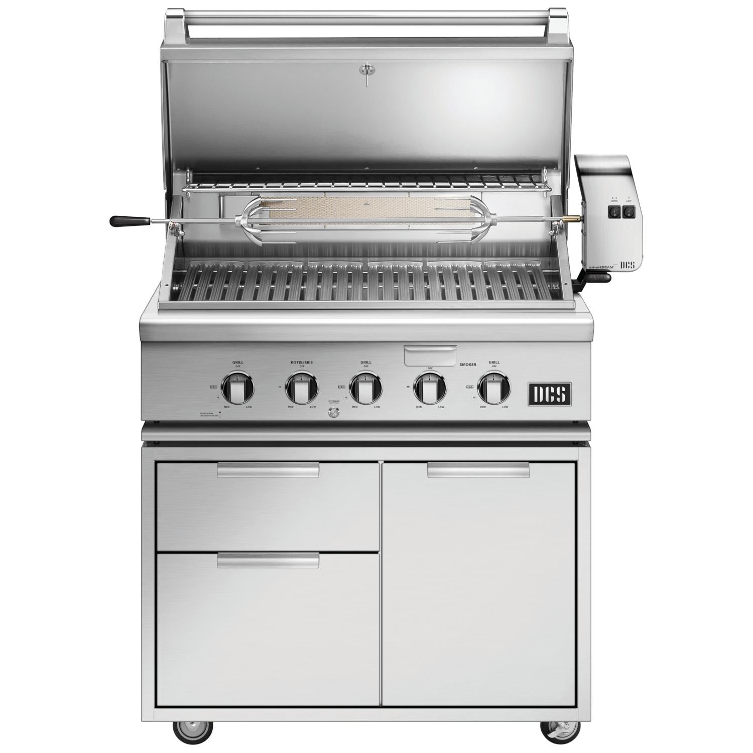 DCS Series 7 36-Inch Propane Gas Grill With Rotisserie On DCS CAD Cart - BH1-36R-L - Image 2