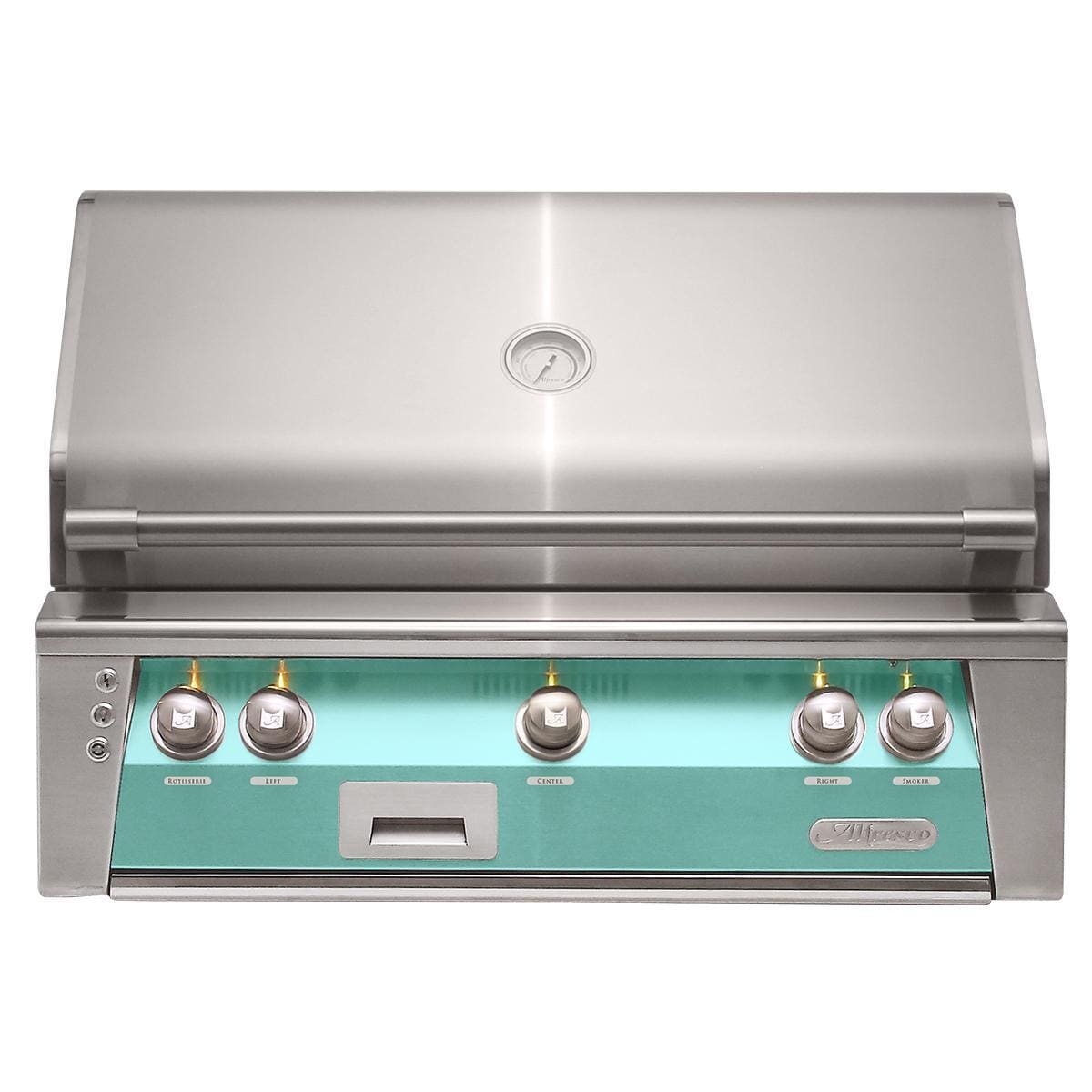 Alfresco ALXE 36-Inch Built-In Propane Grill With Rotisserie in Light Green - ALXE-36-LP-S6027 - Image 1
