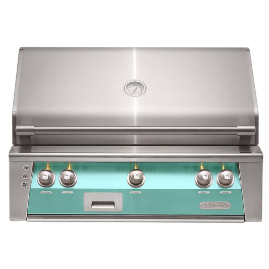 Alfresco ALXE 36-Inch Built-In Natural Gas Grill With Sear Zone And Rotisserie in Light Green - ALXE-36SZ-NG-S6027 - Image 1