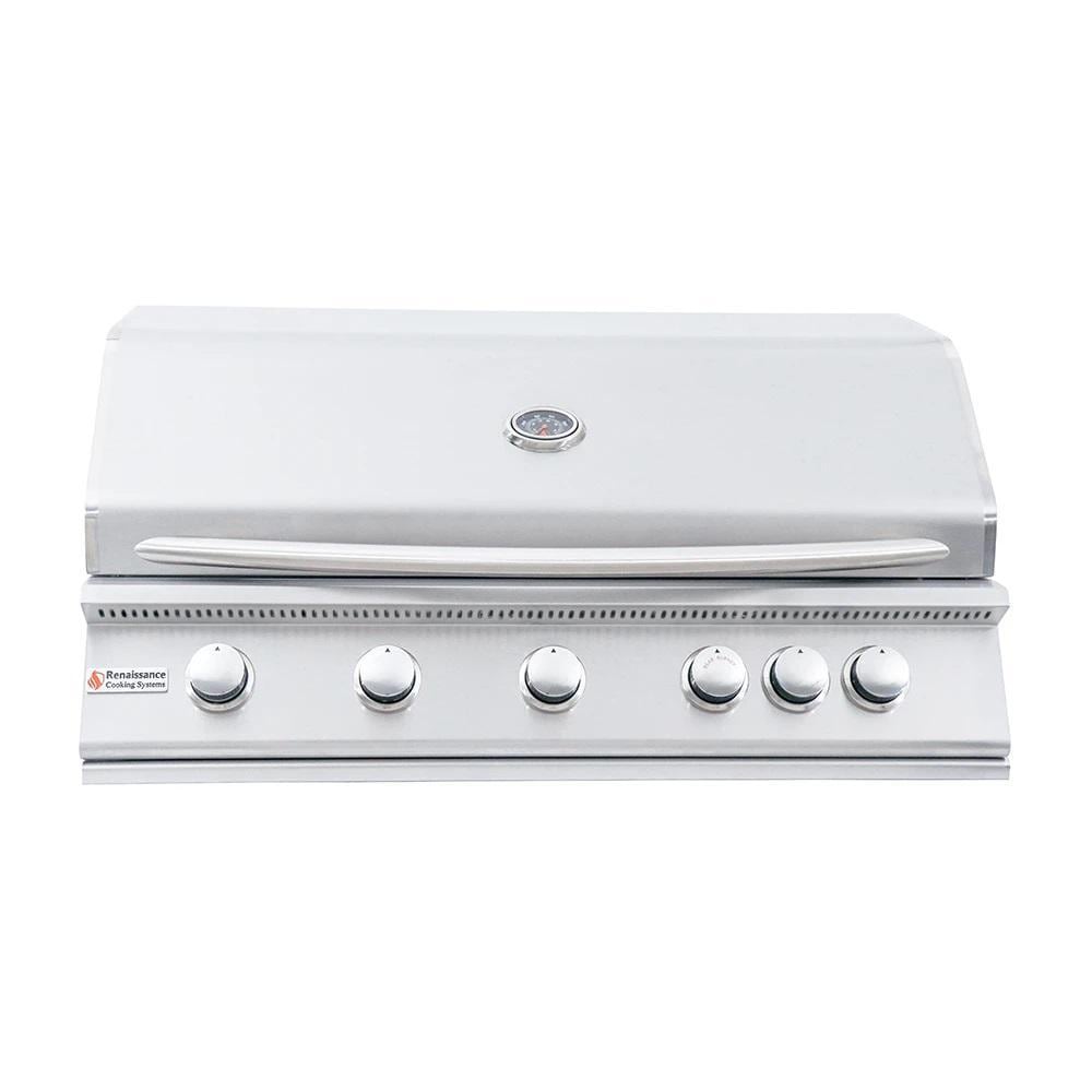 RCS Premier Series 40-Inch 5-Burner Built-In Propane Gas Grill With Rear Infrared Burner - RJC40ALP - Image 1