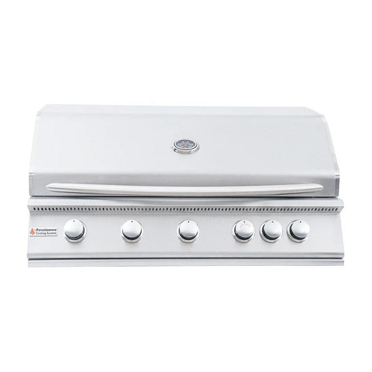 RCS Premier Series 40-Inch 5-Burner Built-In Propane Gas Grill With Rear Infrared Burner - RJC40ALP - Image 1
