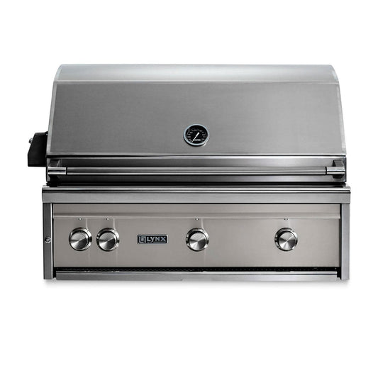 Lynx Professional 36 Inch Built-In All Infrared Trident Natural Gas Grill w/ Rotisserie in Limestone - L36ATR-LSNG - Image 1
