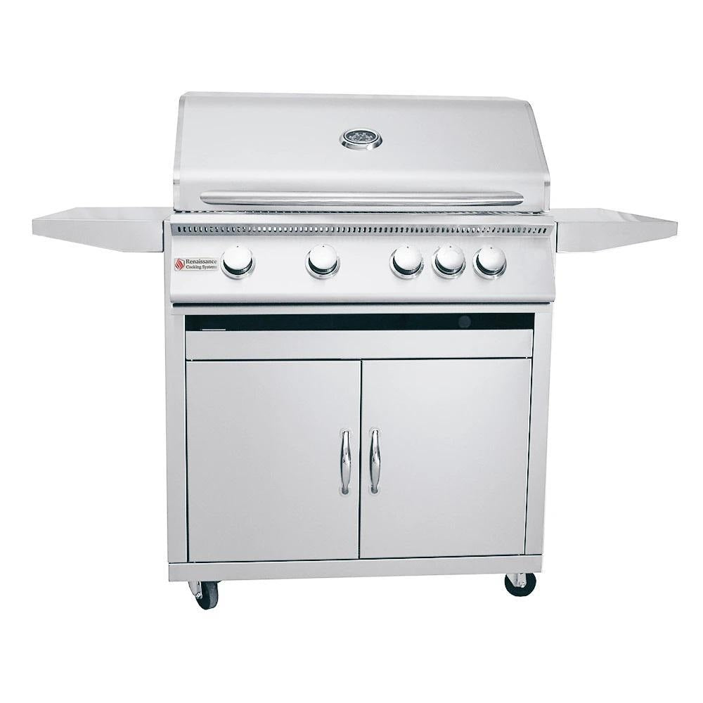 RCS Premier Series 32-Inch 4-Burner Natural Gas Grill With Rear Infrared Burner - RJC32ACK - Image 1