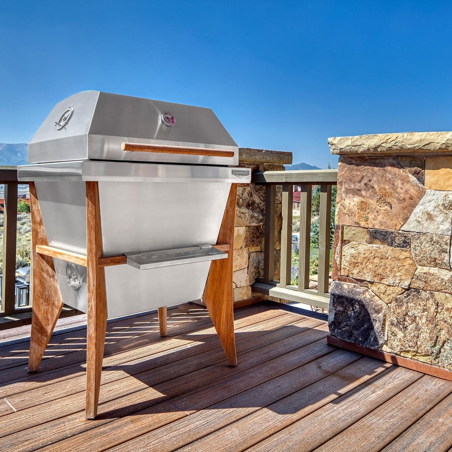 Kalamazoo KSHOK430 Shokunin Kamado Grill w/ Natural Ipe Frame - KSHOK430-NAT-S4 - Image 13