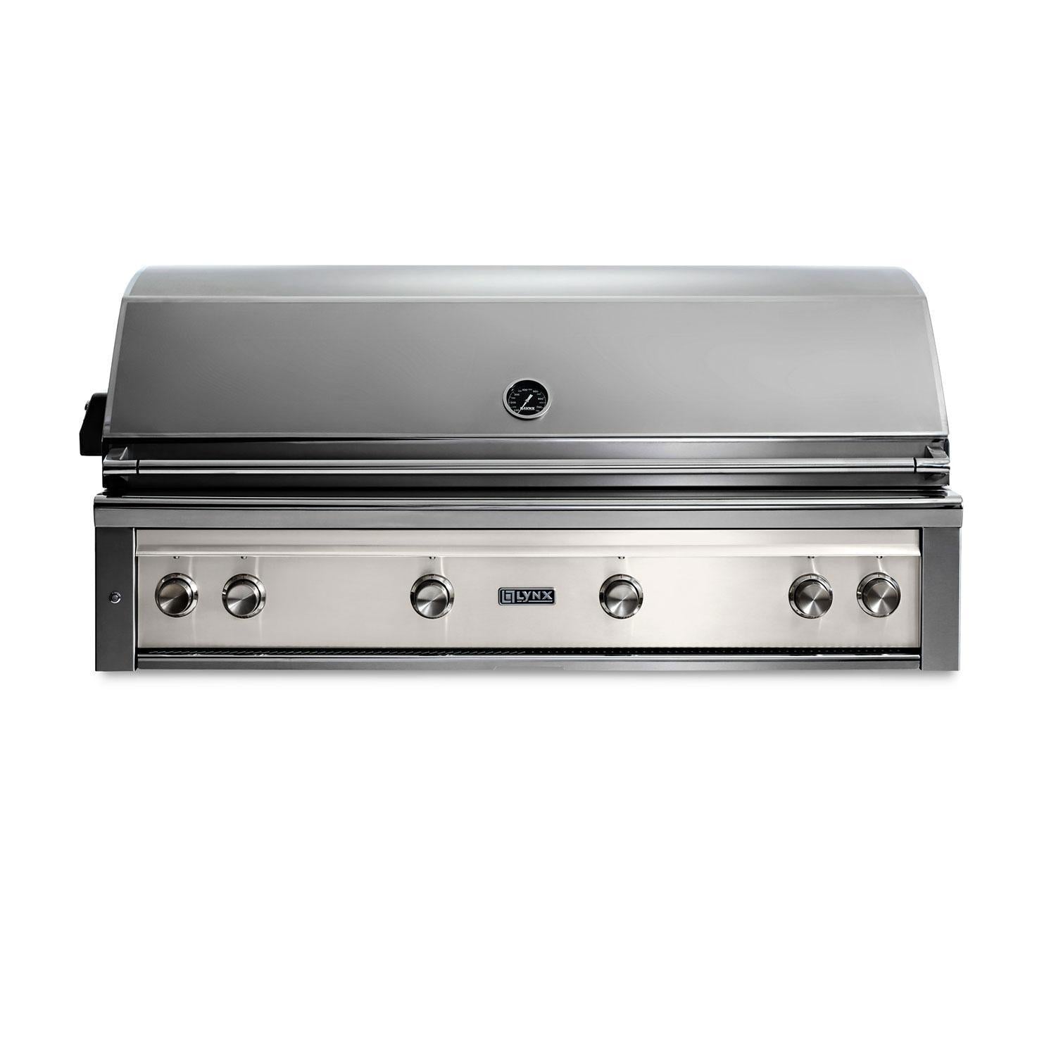 Lynx Professional 54 Inch Built-In Natural Gas Grill w/ One Infrared Trident Burner & Rotisserie in Glacier - L54TR-GLNG - Image 1