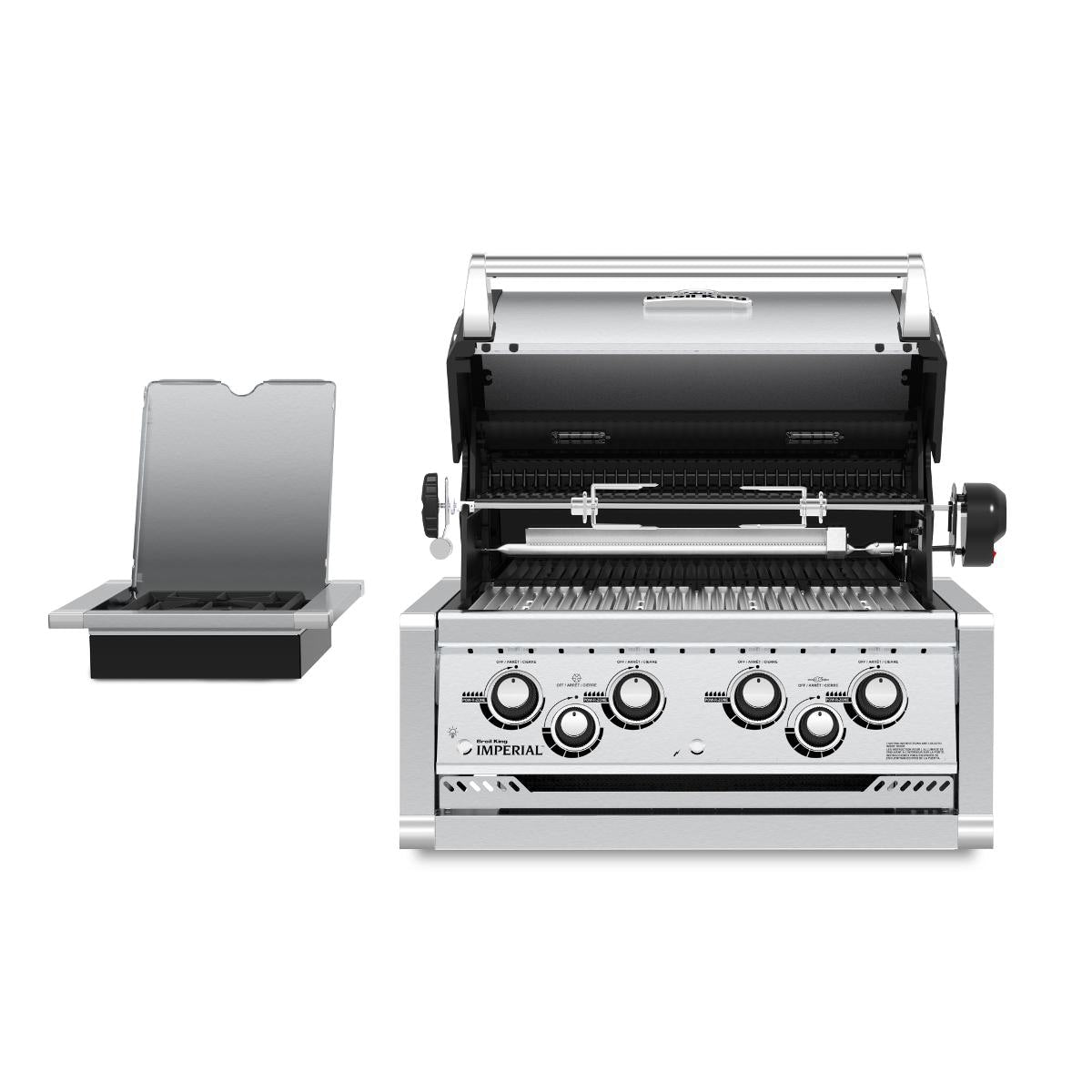 Broil King Imperial 490 4-Burner Built-In Natural Gas Grill With Rotisserie & Side Burner - Stainless Steel - 956087 - Image 2