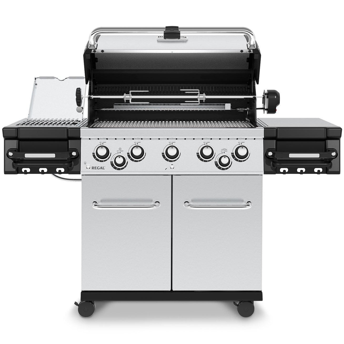 Broil King Regal S 590 PRO IR 5-Burner Natural Gas Grill With Rotisserie & Infrared Side Burner - Stainless Steel - 958947 - Image 4