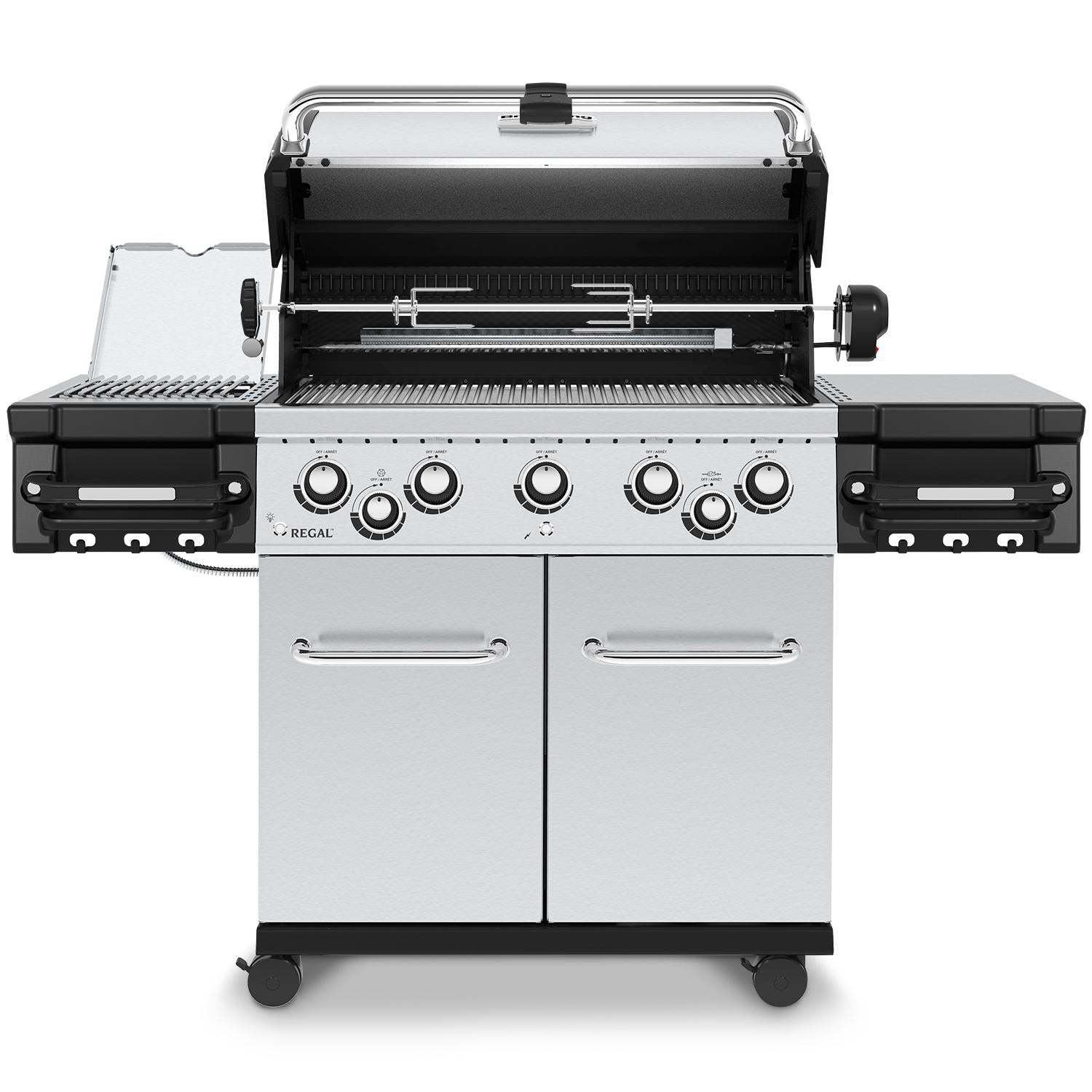 Broil King Regal S 590 PRO IR 5-Burner Natural Gas Grill With Rotisserie & Infrared Side Burner - Stainless Steel - 958947 - Image 4